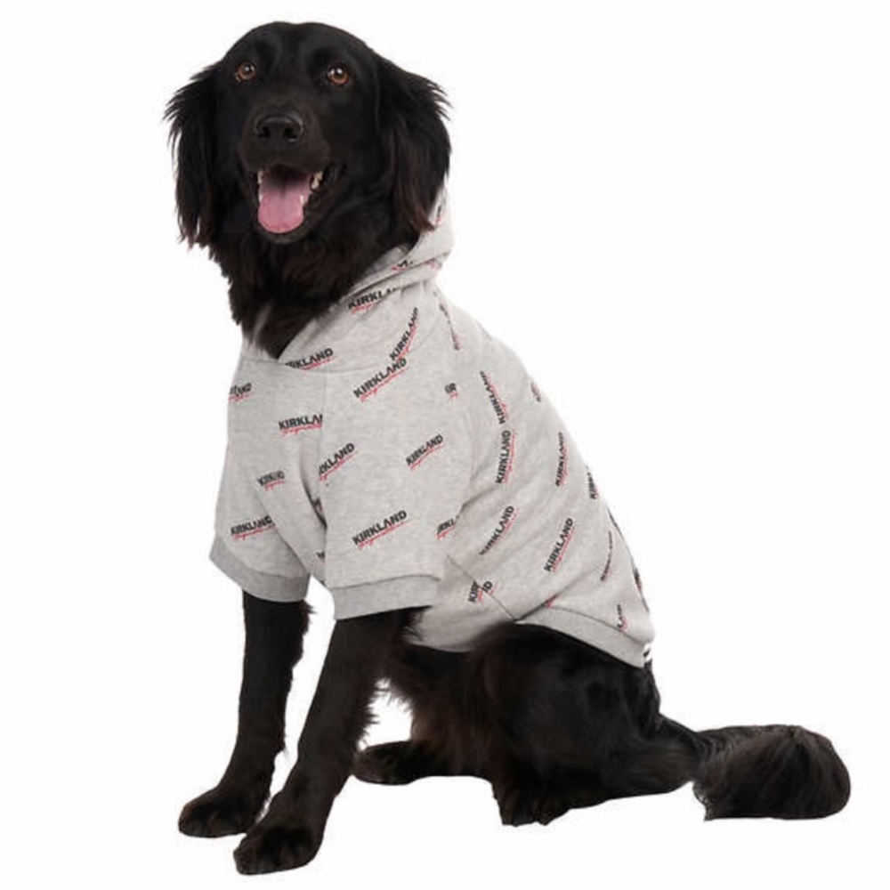 Kirkland Signature Logo Pet Hoodie for Dog / Cat - GRAY size XL